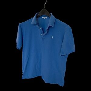 Mario Romano Blue Short Sleeve Polo Shirt Made in Italy Sz M